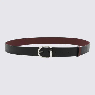 MONTBLANC BLACK LEATHER BELT