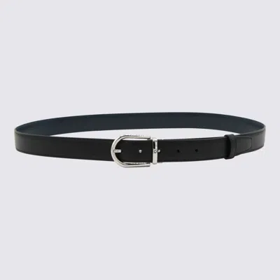 MONTBLANC BLACK LEATHER BELT