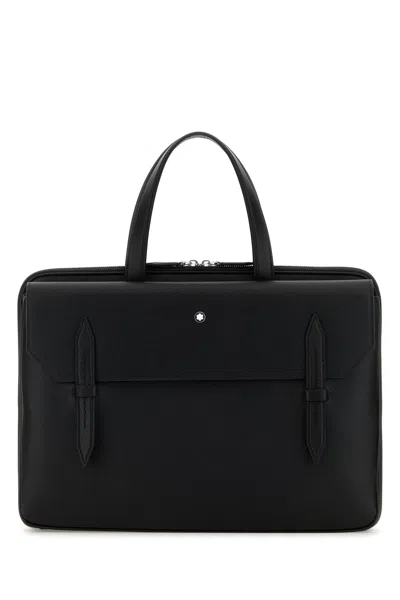 Montblanc Black Leather Briefcase