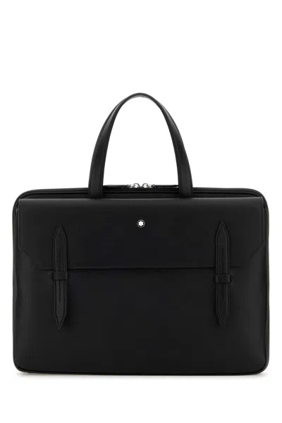 Montblanc Black Leather Briefcase