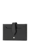 Montblanc Black Leather Card Holder In Black