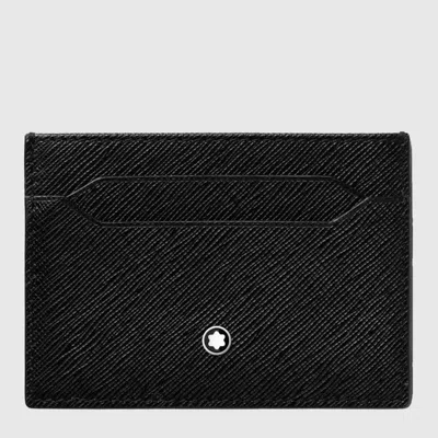 Montblanc Sartorial Leather Card Holder In Black