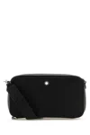Montblanc Black Leather Crossbody Bag In 000