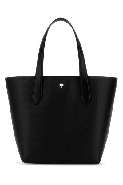 MONTBLANC BLACK LEATHER EXTREME 3.0 146 SHOPPING BAG