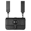Montblanc Black Leather M Print Ultrablack Crossover Clutch