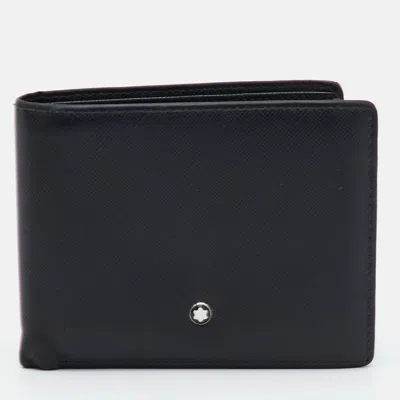Pre-owned Montblanc Black Leather Meisterstuck Bifold Wallet