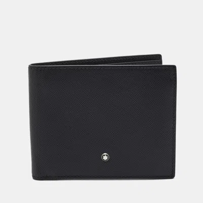 Pre-owned Montblanc Black Leather Meisterstuck Bifold Wallet