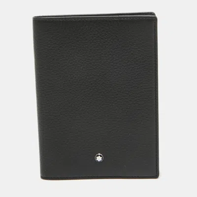 Pre-owned Montblanc Black Leather Meisterstück Passport Holder