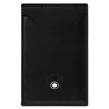 Montblanc Black Leather Meisterstuck Pocket Holder In Black