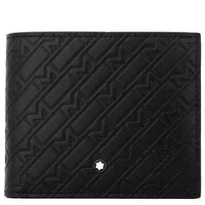 Pre-owned Montblanc Black Leather Mgram 4810 Wallet 128638