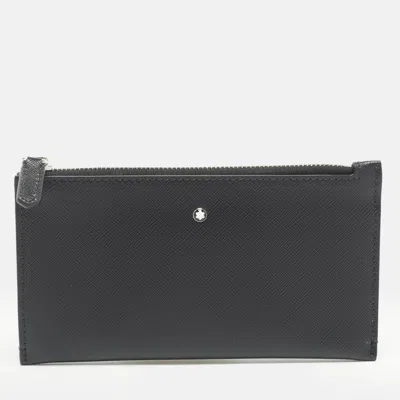 Pre-owned Montblanc Black Leather Mini Sartorial Pouch