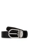 Montblanc Black Cut To Size Solid Belt In Black