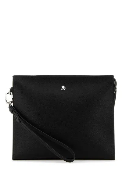 Montblanc Black Leather Sartorial Clutch