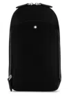 Montblanc Leather Crossbody Bag With Adjustable Strap And Metal Hardware In 000