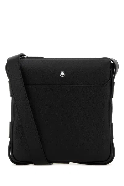 Montblanc Black Leather Sartorial Crossbody Bag
