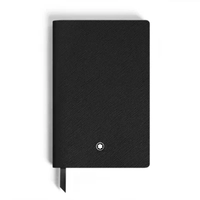 Montblanc Black Leather Small Notebook In ["black"]