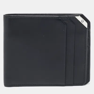 Pre-owned Montblanc Black Leather Urban Spirit Bifold Wallet
