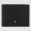 Montblanc Textured Bi-fold Wallets Design Stylish In Black