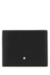 Montblanc Compact Textured Leather Wallet In Black