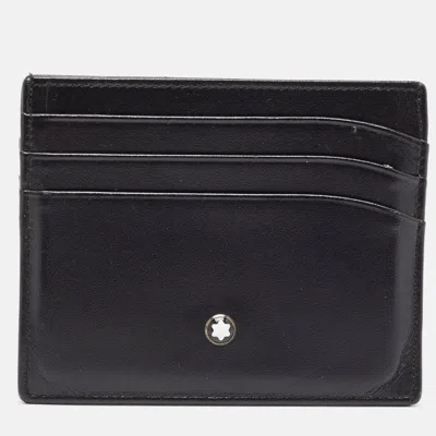 Pre-owned Montblanc Black Meisterstuck Card Holder