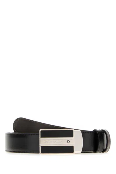 Montblanc Black Reversible Buckle Belt