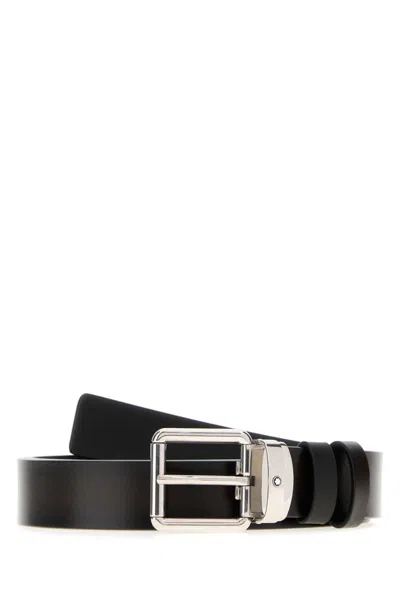 MONTBLANC BLACK REVERSIBLE BUCKLE BELT