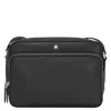 Montblanc Black Sartorial Leather Messenger Bag In Black