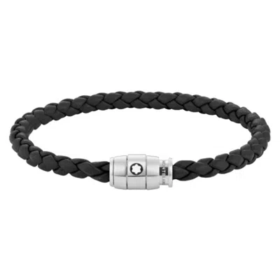 Montblanc Black Woven Leather Bracelet
