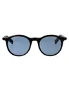 Montblanc Black-black-blue Recycled Injected Acetate Sunglasses In Black