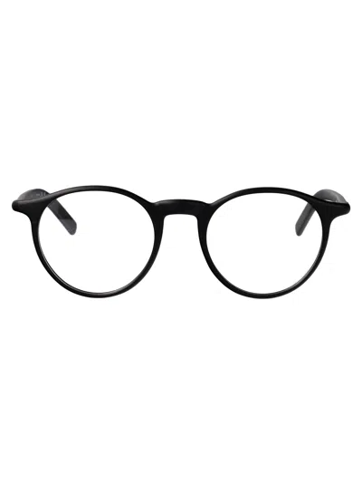 Montblanc Black-black-transparent Acetate Glasses In Orange