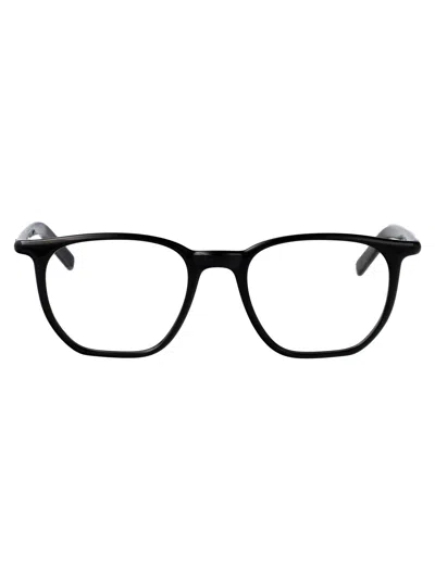 Montblanc Black-black-transparent Acetate Glasses In Gray