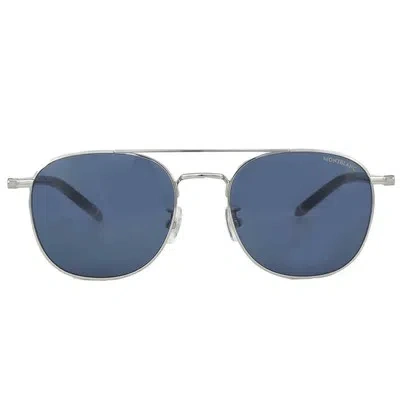 Pre-owned Montblanc Blue Aviator Men's Sunglasses Mb0271s 008 56 Mb0271s 008 56