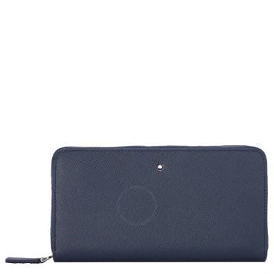 Montblanc Blue Leather 12cc Sartorial Zip-around Wallet
