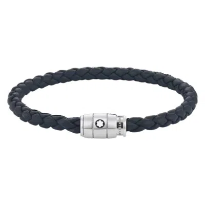 Montblanc Blue Woven Leather Bracelet