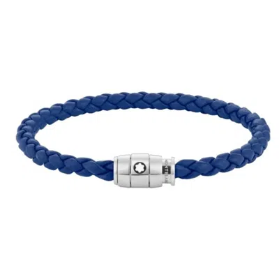 Montblanc Blue Woven Leather Bracelet