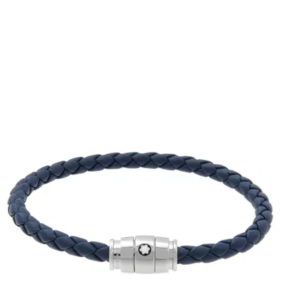 Montblanc Blue Woven Leather Bracelet