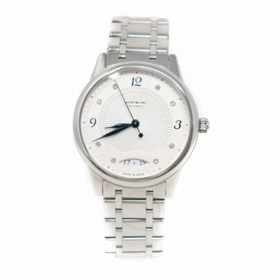 Montblanc Boheme Automatic Silvery White Guilloche Dial Watch 114733 In Blue / Silver / White