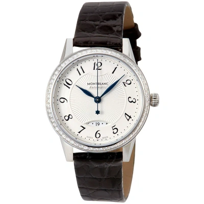 Montblanc Boheme Date 30mm Automatic White Dial Ladies Watch 111057 In Black / Blue / Silver / White