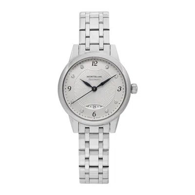 Pre-owned Montblanc Boheme Steel Diamond White Dial Automatic Ladies Watch 116498