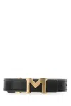 Montblanc Leather Bracelet With Adjustable Length And Gold-tone Hardware In Black