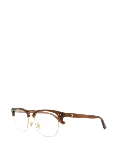Montblanc Browline Glasses In Brown