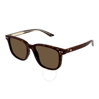 Montblanc Brown Sport Men's Sunglasses Mb0258sa 002 55 In Multi