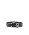 Montblanc Horseshoe-buckle Leather Belt In Black