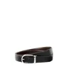 Montblanc Buckle-fastening Leather Belt In Black