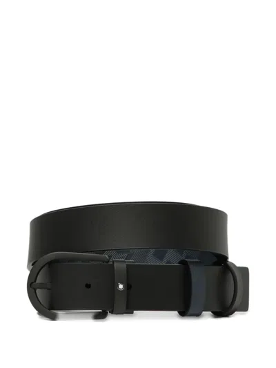 Montblanc Buckle Reversible Belt In Black