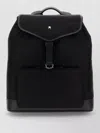 Montblanc Canvas Backpack Adjustable Straps Versatile Use In Black