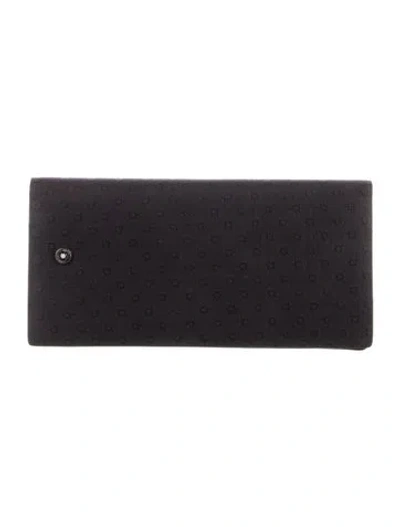 Pre-owned Montblanc Canvas Bifold Wallet In Black