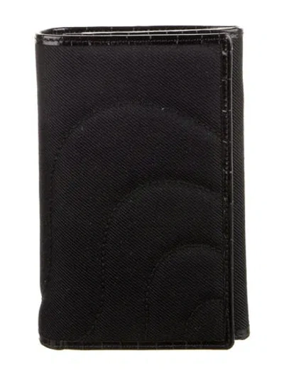 Pre-owned Montblanc Canvas Bifold Wallet In Black