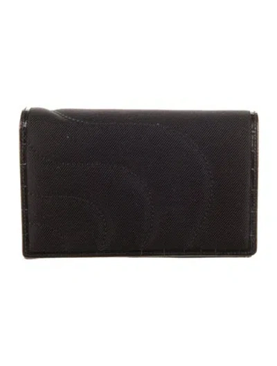 Pre-owned Montblanc Canvas Bifold Wallet W/ Tags In Black