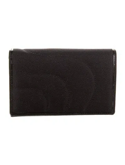 Pre-owned Montblanc Canvas Bifold Wallet W/ Tags In Black